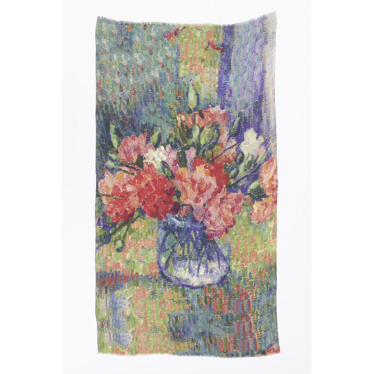 Schal Wolle/Seide – Otra Cosa – Rote Blumen in Glasvase – 4751