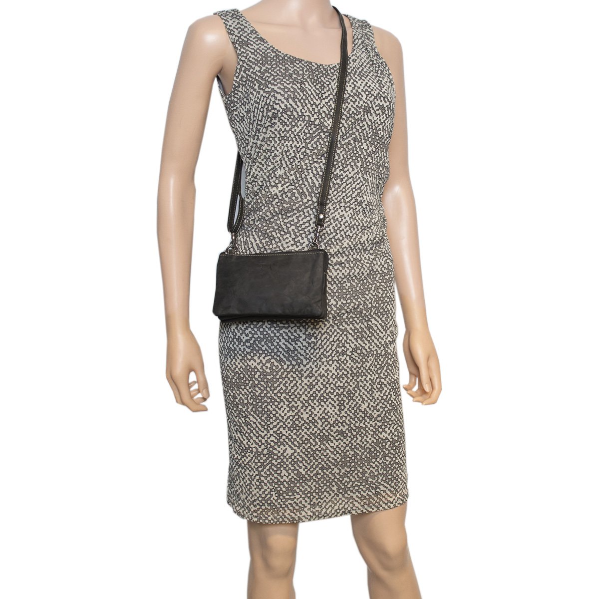 Lille skuldertaske I 3 farver Buffalo Læder - Festivaltaske - Lædertaske Lille - Crossbody taske til kvinder - Str. M