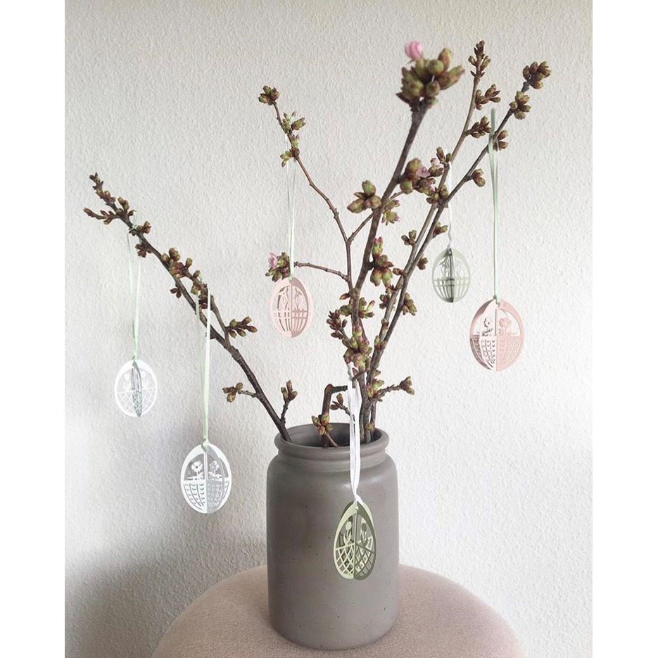 Metal Easter Eggs - 3 Designs (Pink)