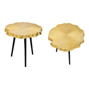 Tafel gemaakt van metaal goud (B/H/D) 49x47x49cm