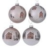 Christmas ball Homewood glass houses dia 8 cm
