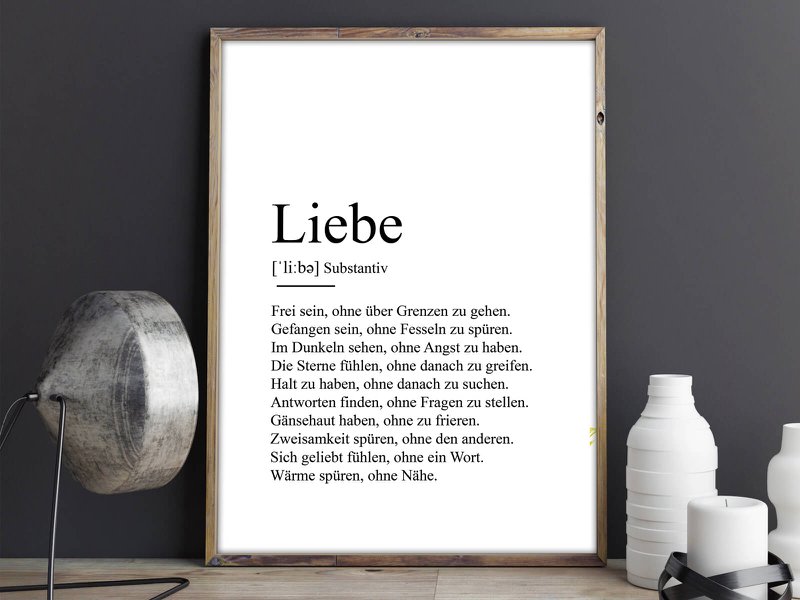 Definition "love" poster