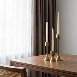 Candlestick - Set of 3 Candlesticks - Gold