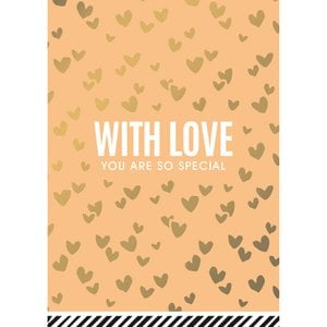 With Love goldfoil greeting cards - 10 pieces