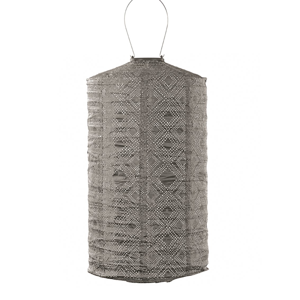 Mosaikzylinder von Lumiz Solar Lampion - 28 cm - Taupe