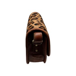 MEERA LEOPARD FINISH LEATHER CROSSBODY BAG