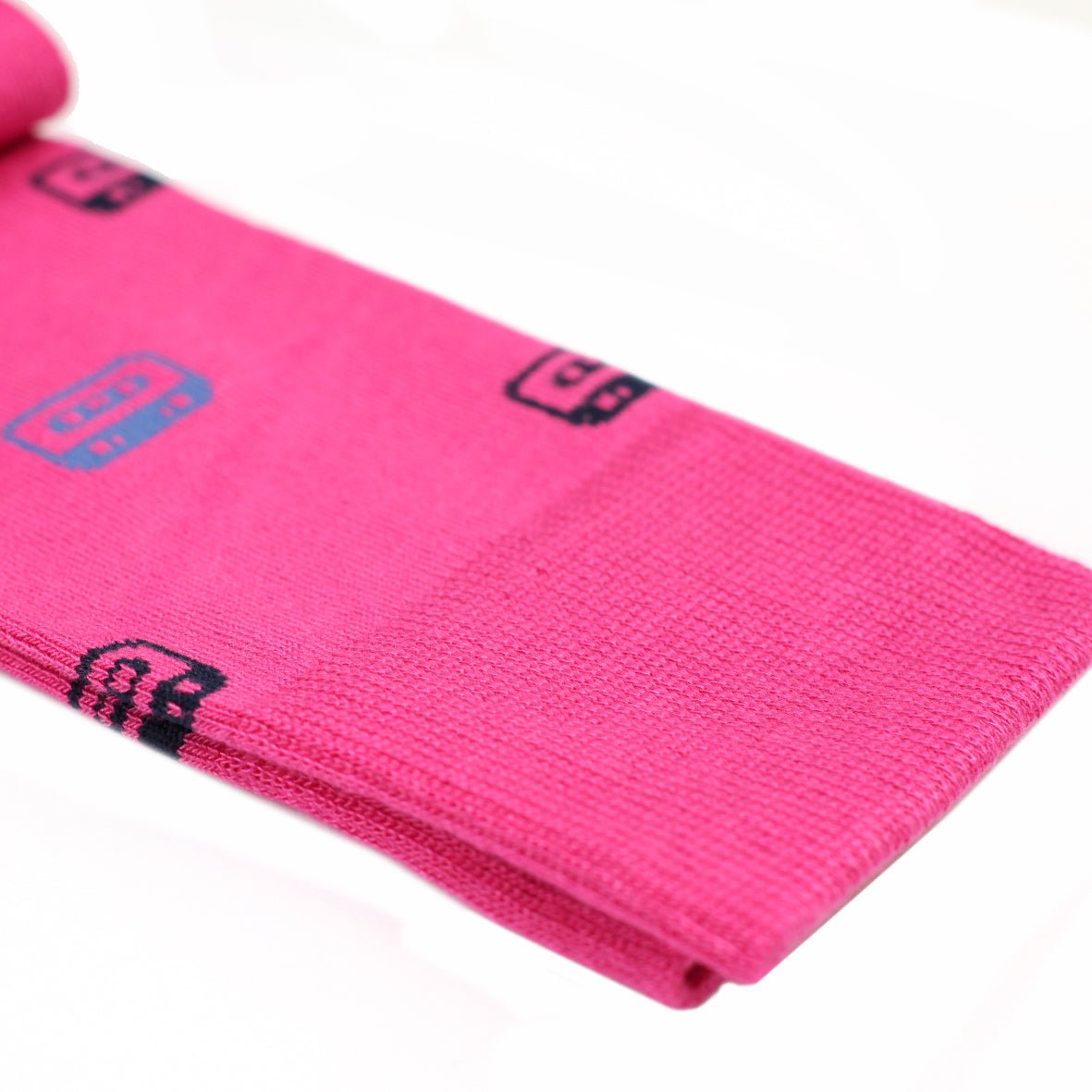 Muziekdooscassettes magenta Bamboe sokken