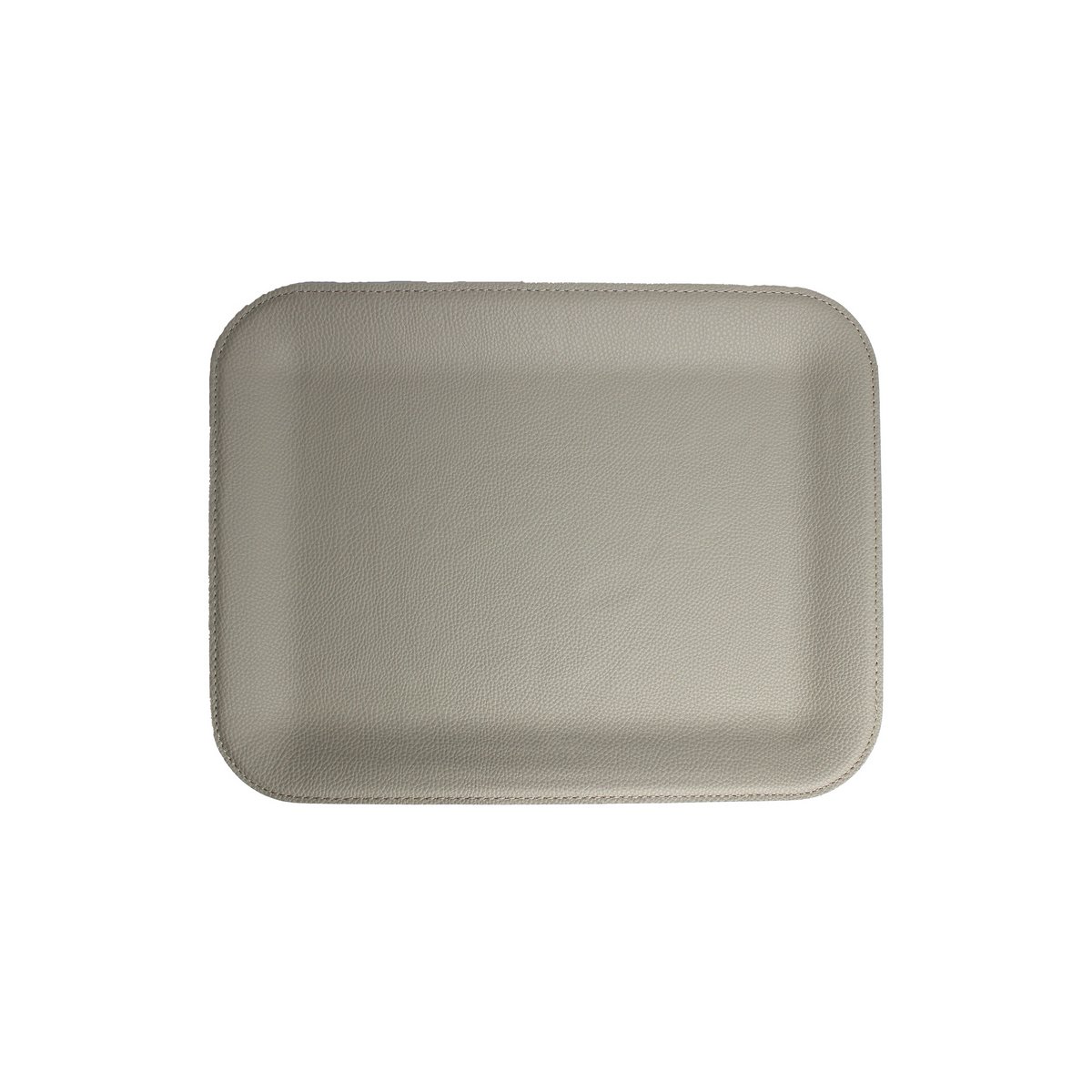 Tablette plate en cuir synthétique taupe gris brun lisse en cuir optique 33x25 cm