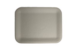 Tablette plate en cuir synthétique taupe gris brun lisse en cuir optique 33x25 cm