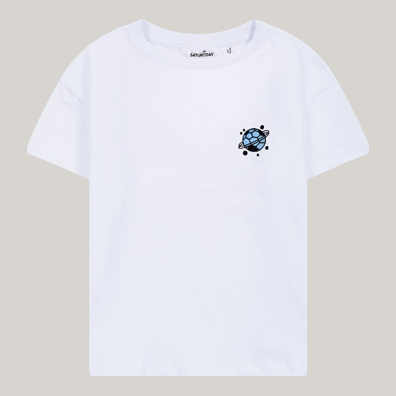 T-shirt made of cotton with football embroidery