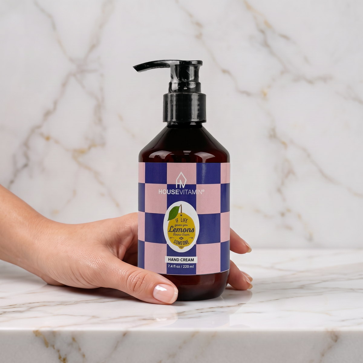 Handcream Pump Dispenser - Lemon/ Bergamot/Basil - 220ml