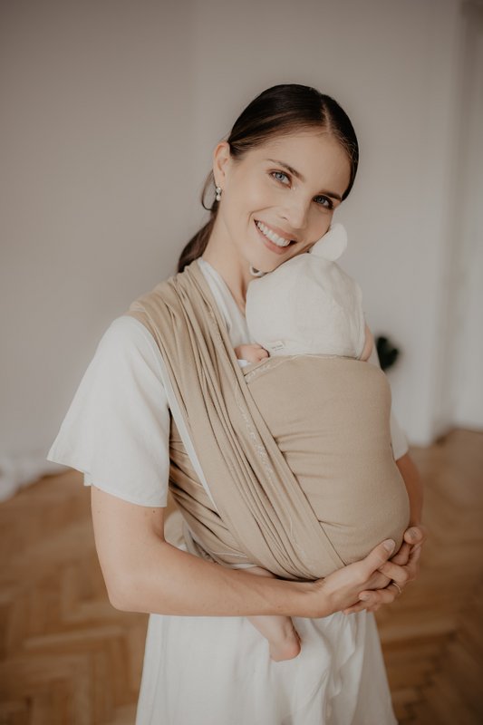 Eco Babywearing woven wrap Beige Minimalist