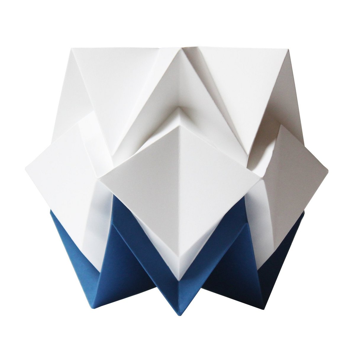 Tweekleurige origami papieren tafellamp - maat M