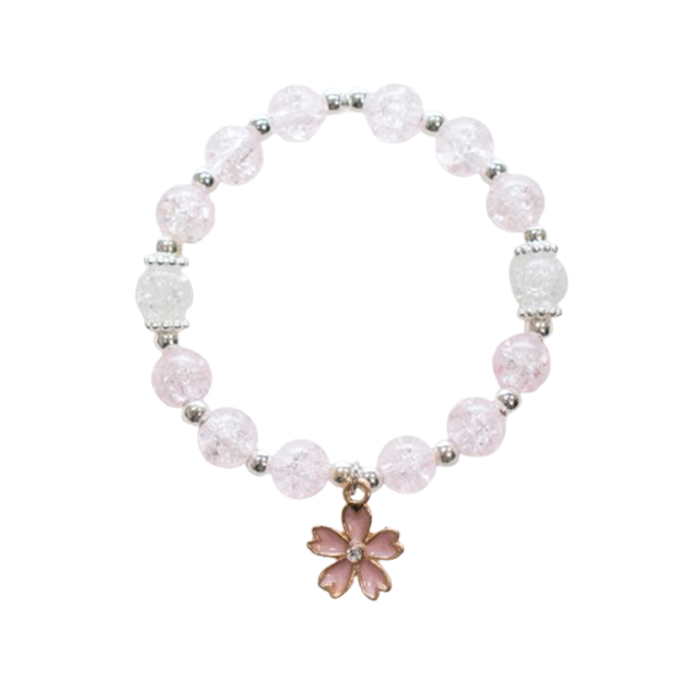 Pulsera de cuentas - Peonía rosa