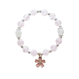 Beaded bracelet - Pink peony