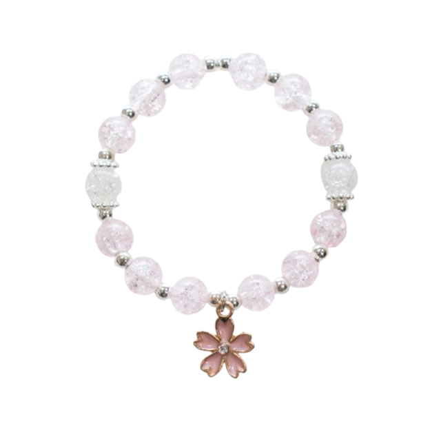 Pulsera de cuentas - Peonía rosa