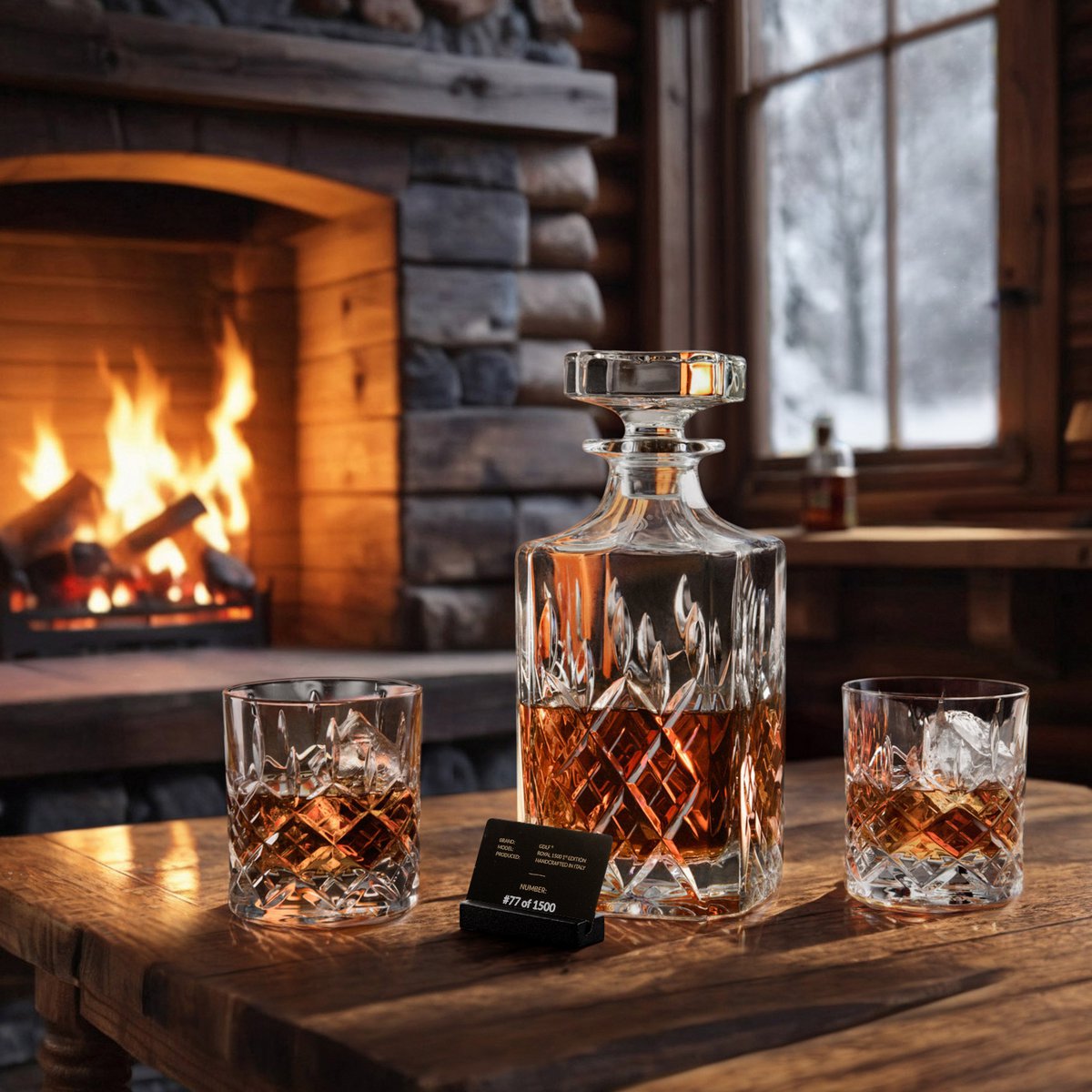 Crystal Whiskey Decanter Royal - Handmade in Italy - Limited Edition of 1500