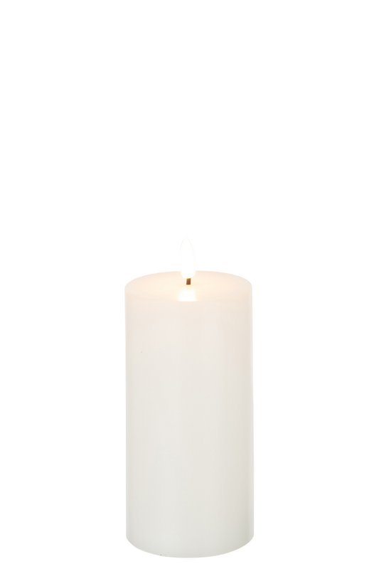 J-Line candle - white - medium - LED lights