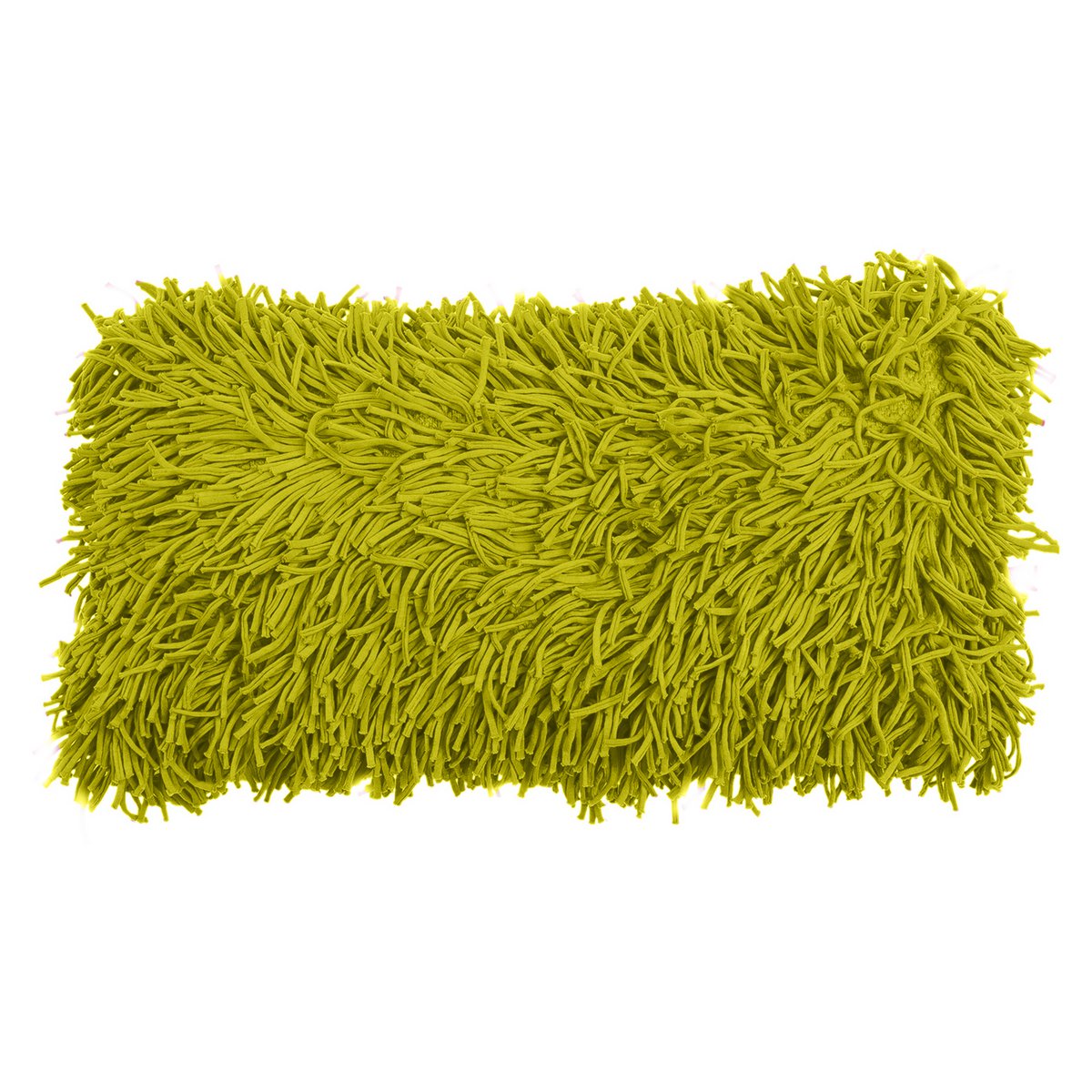 Federa per cuscino in cotone fatta a mano con frange, Verde, 30 x 60 cm