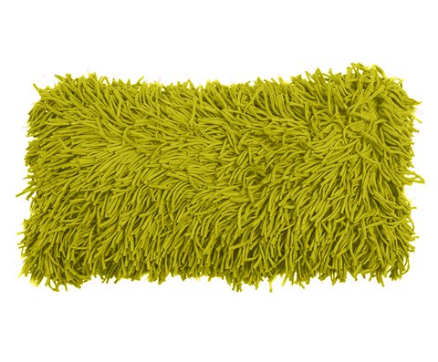 Handmade Cotton Cushion Cover with Fringes, Green, 30 x 60 cm