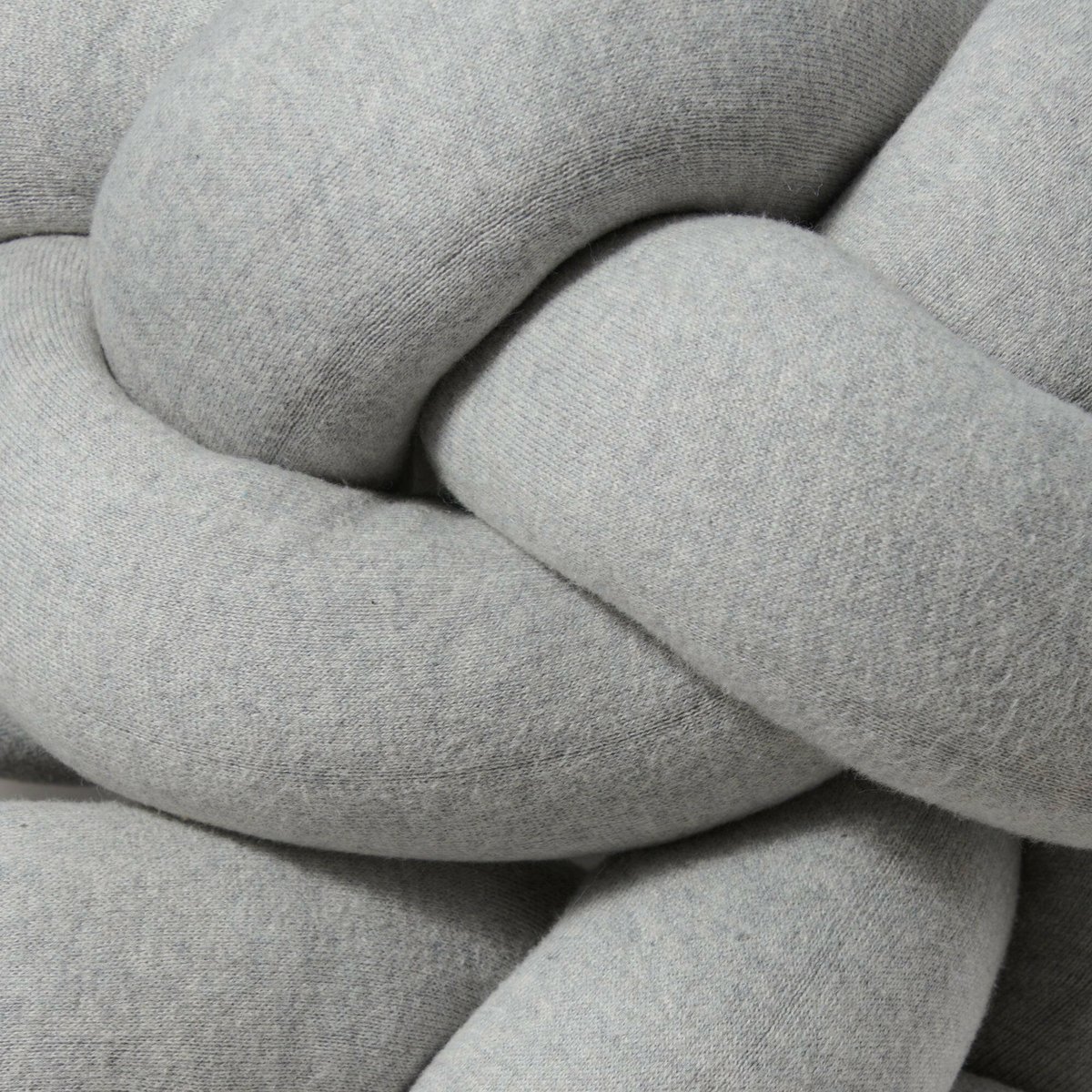 Tour de lit tressé gris tricoté XL