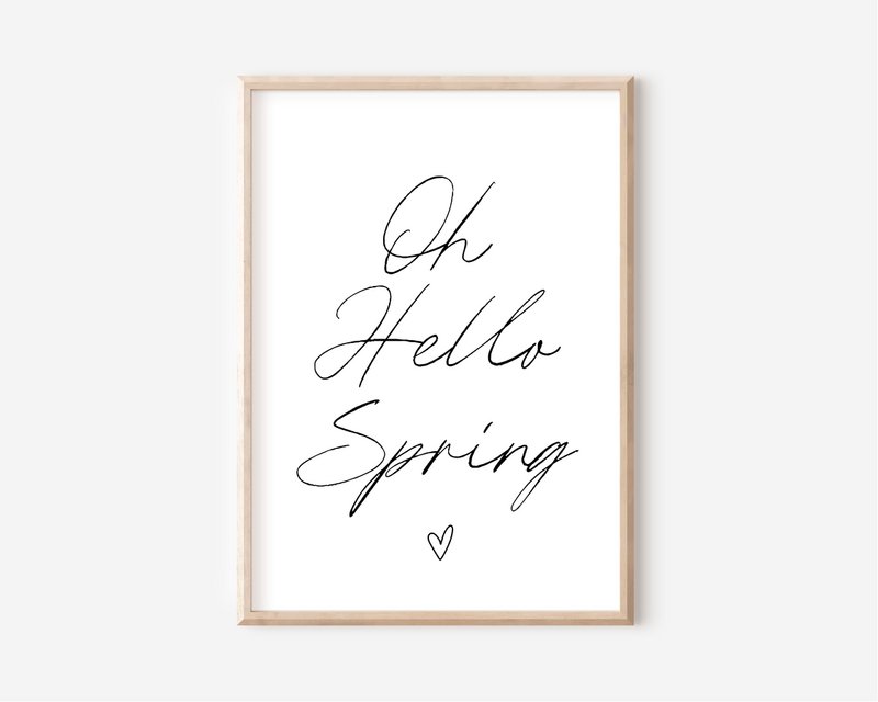 Oh, hola póster de primavera, cartel de primavera, interior de primavera, póster de Pascua, decoración de Pascua