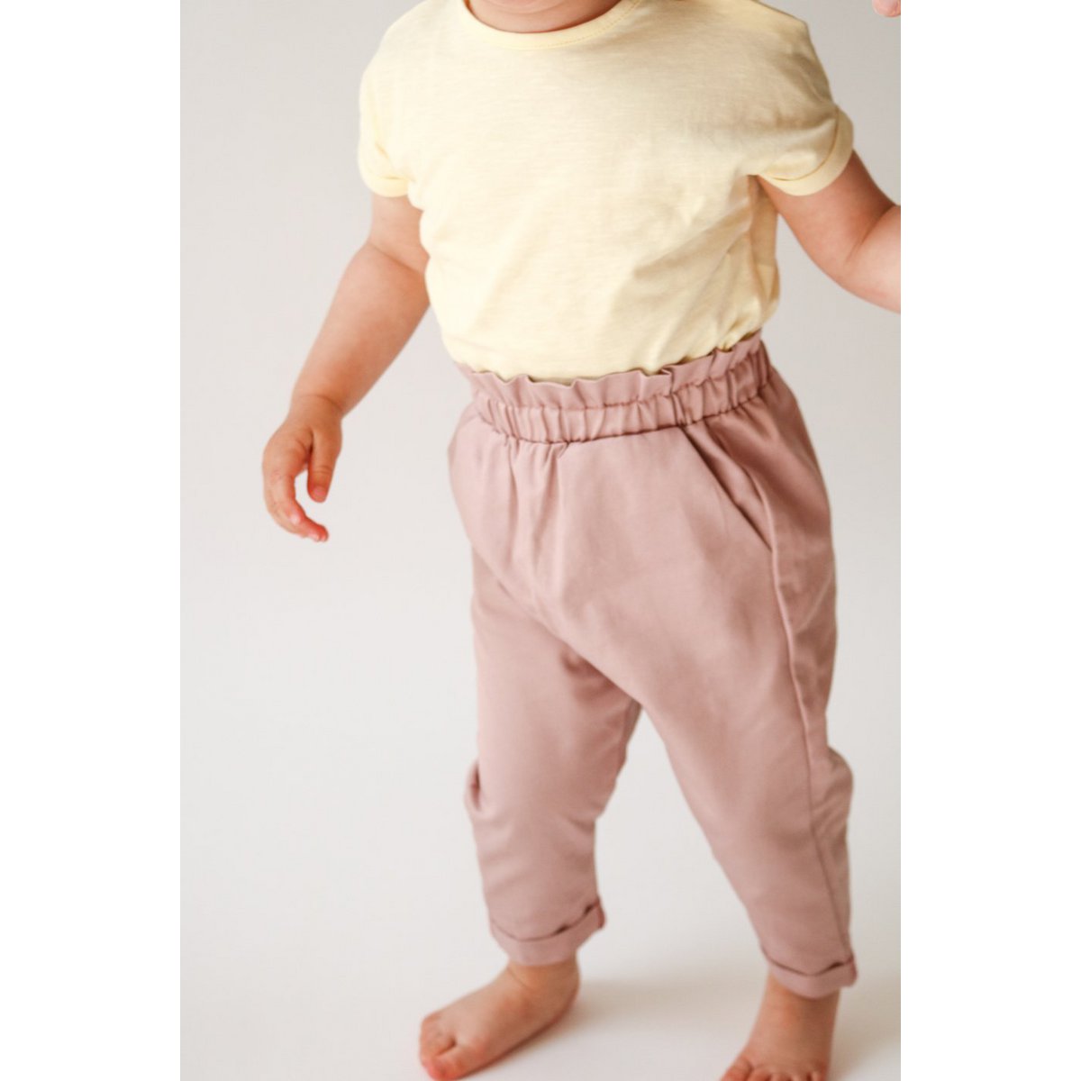 Duurzame Rose Limited Edition babybroek met hoge taille | 100% GOTS-gecertificeerd biologisch katoen