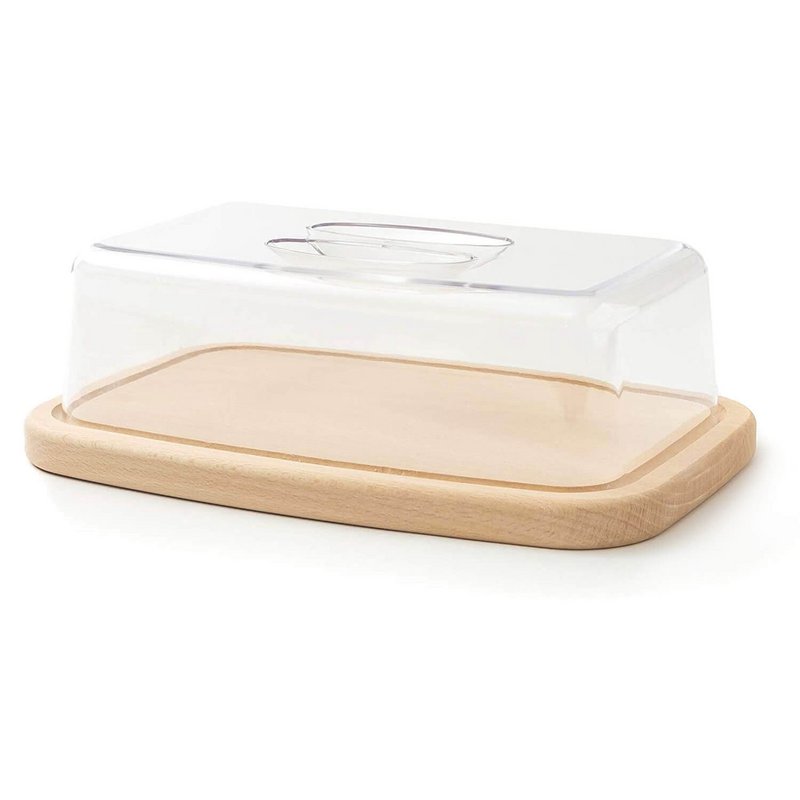 Tagliere in legno con coperchio - Copriformaggio 28 x 18 cm