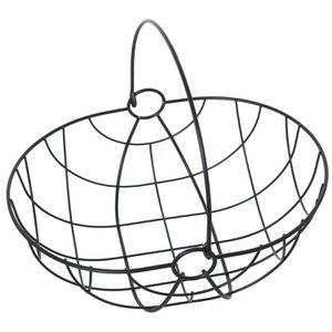 OBSTSCHALE MIT SCHWARZEM METALLGRIFF 29X22X12/24,5CM ST82821