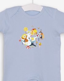 Hänsel und Gretel hellblauer Pyjama 100% Bio-Baumwolle zertifiziert OEKO-TEX