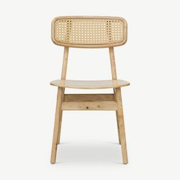 Jenson Esszimmerstuhl, Rattan und Natursitz