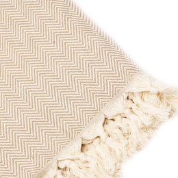 Beige 200 cm x 260 cm 100% Cotton