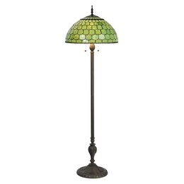 Lampada da pavimento Tiffany Ø 51x165 cm Lampada in piedi vetro verde