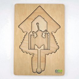 Doorkijkpuzzel: koekoeksklok uit het Zwarte Woud | Meerlaagse houten puzzel voor het hele gezin | Cadeau voor liefhebbers van het Zwarte Woud
