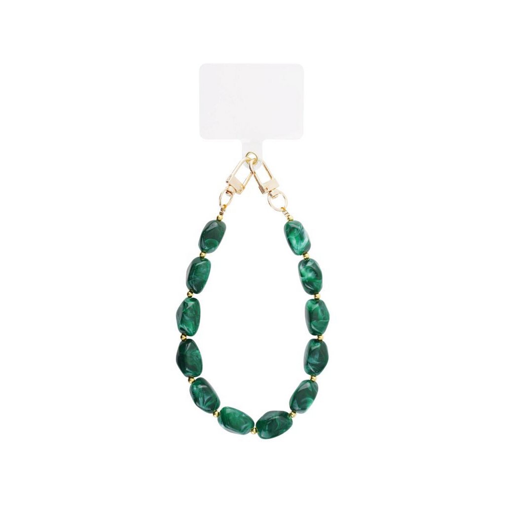 Perles de cordon téléphonique vert