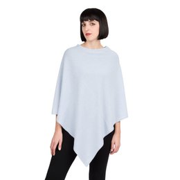 LOVELY - Poncho clásico cuadrado de puro cashmere