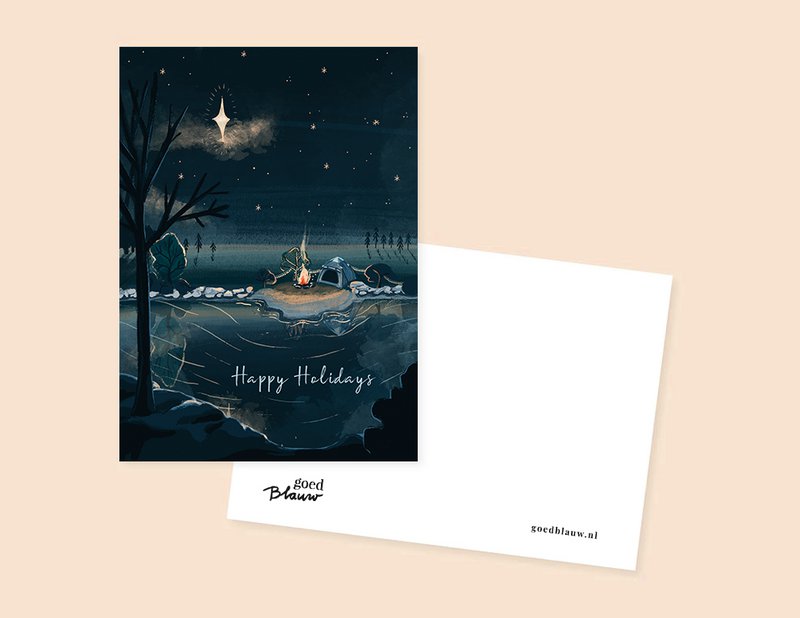 Cartolina di Natale "Campeggio di Natale"