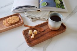 Handmade Tableware - Coffee Serving Tray 24x10 cm - Eco-friendly - Khaya Wood