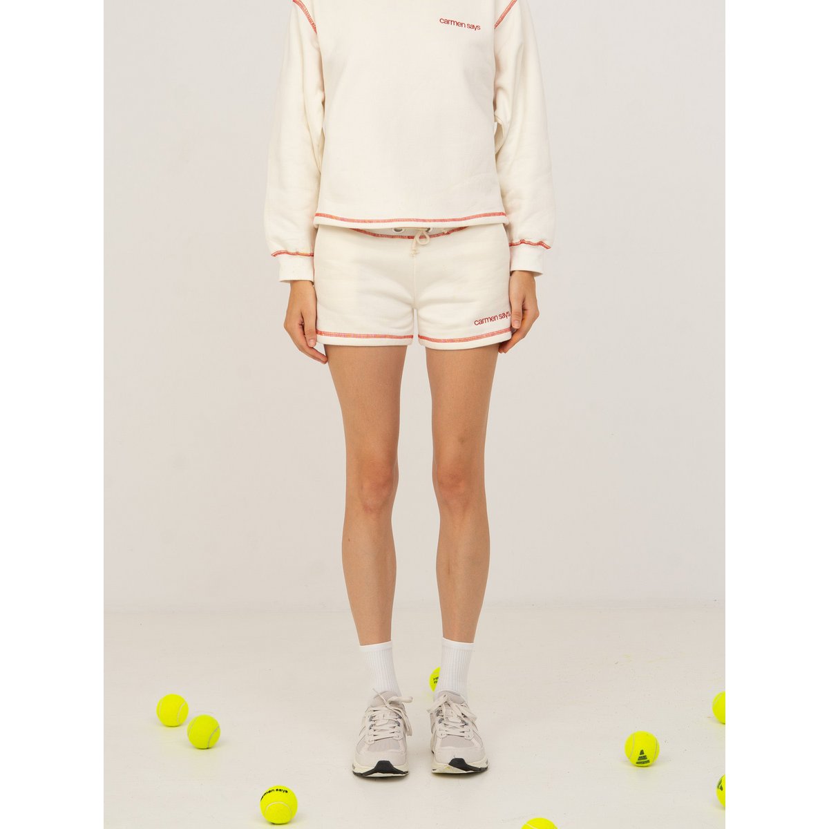 Form White Jersey Sweat Shorts