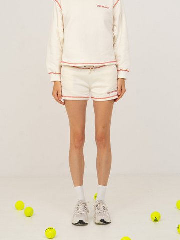 Weiße Jersey-Sweatshorts von Form