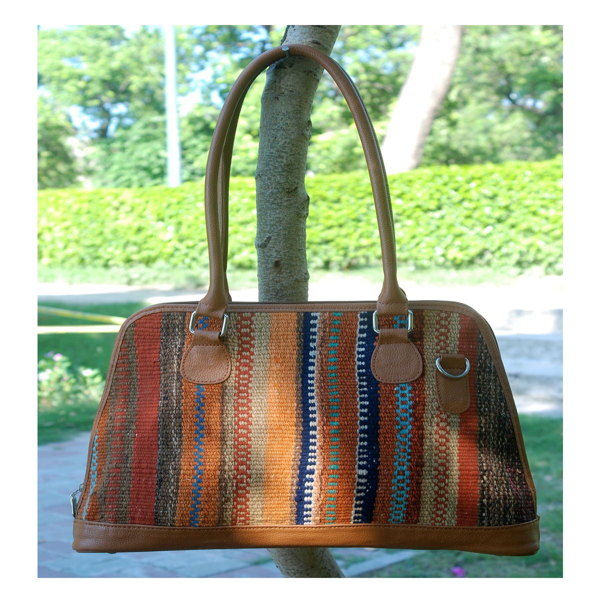 Kilim Leather Baker’s Chocolate Bag