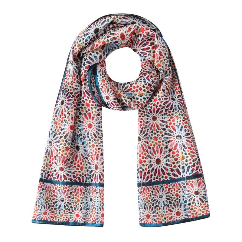Multicolored Silk tørklæde Sakina
