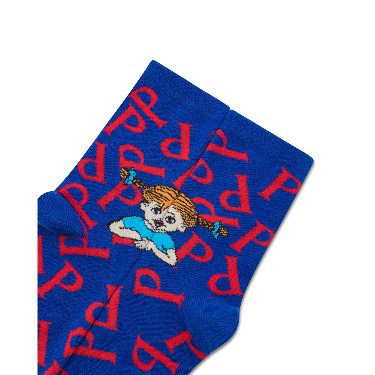 koaa – Pippi Longstocking “P” – Easy Socks blue/red