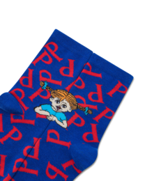 koaa – Pippi Longstocking “P” – Easy Socks blue/red