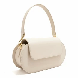 RUBIS | Beige Italiaans lederen crossbody & handtas