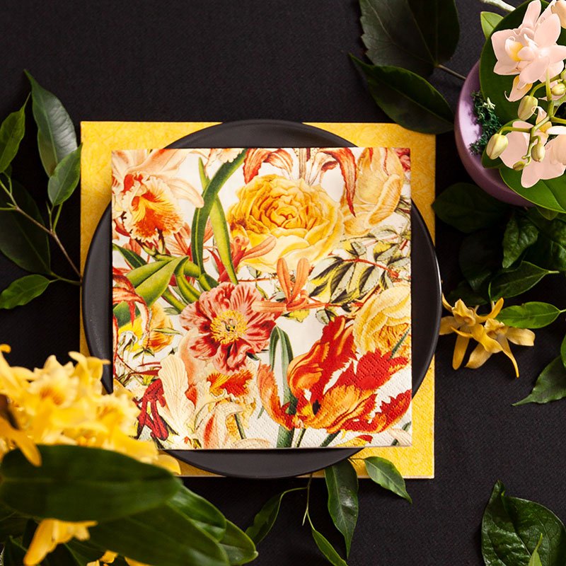Lunch-Servietten levendige bloemen