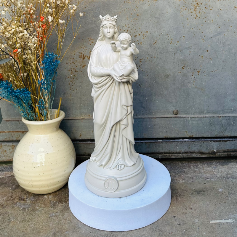 Statuetta di decorazione d'interni Notre-Dame de la Garde, ho visto la Vergine 30 cm - Colori senza tempo