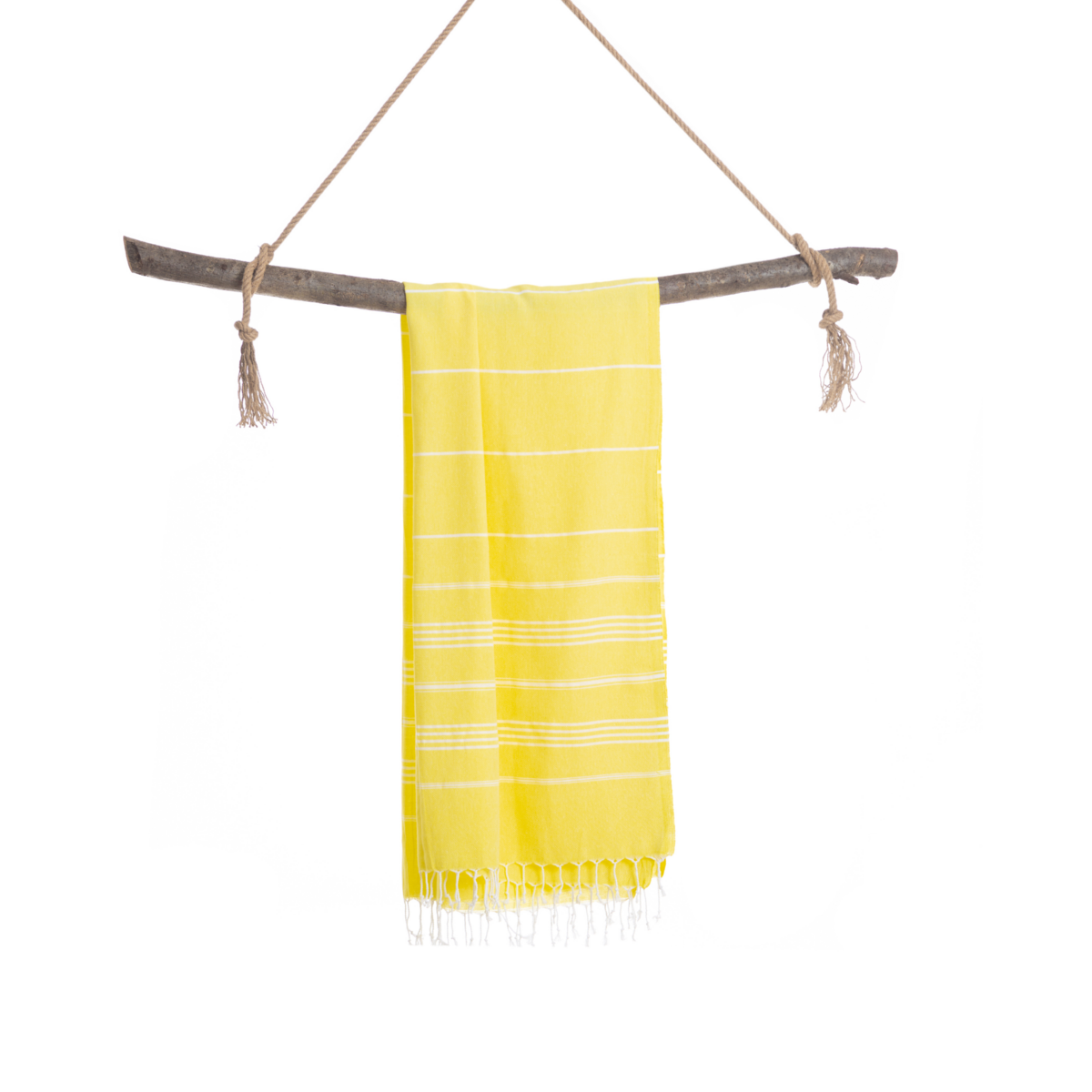 HANDDOEK TO GO IPANEMA Katoenen strandlaken 180x100 cm | Sneldrogend | Geel | met geschenkdoos