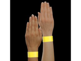 Event armbånd Sigel super blød 255x25mm fluorescerende gul 120 stk.