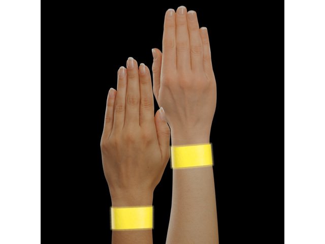 Event armbånd Sigel super blød 255x25mm fluorescerende gul 120 stk.